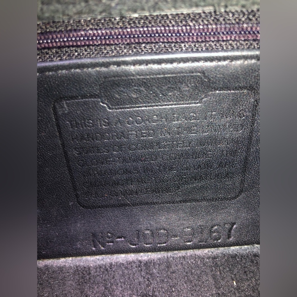 Vintage Coach Black Leather Top of Counter Compartment Bag #9167 with Hangtag - Picture 15 of 15